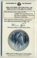 USA 1984. 1$ Ag "Olimpia-stadion" T:BU Díszkiadásban!