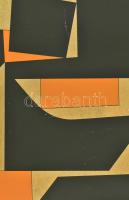 Victor Vasarely (1908-1997): Kompozíció aranyszínben. Szitanyomat, papír, jelzett és számozott (77/9...