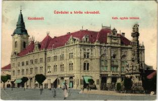 1907 Kecskemét, Katolikus egyház bérháza, Gyenes üzlete. G. Fekete Mihály kiadása (r)