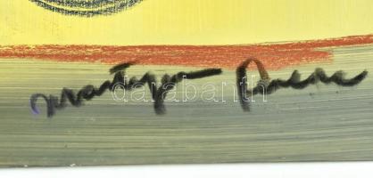 Martyn Ferenc jelzéssel: Kompozíció. Pasztell, tempera, papír, hullámos. 70x100 cm