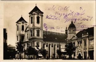 1930 Gyöngyös, nagytemplom, Gold. Júlia, Guth és Domány üzlete. Móriczné N. Lenke felvétele