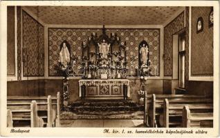 Budapest, M. kir. I. sz. honvéd kórház kápolnájának oltára, belső (EK)