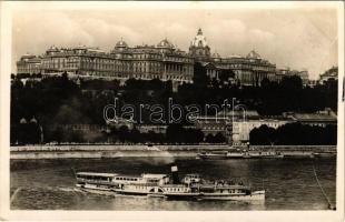 1942 Budapest I. Királyi vár, Hotel Fiume szálloda, SZENT GELLÉRT gőzhajó