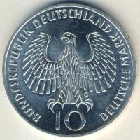 NSZK 1972C 10M Ag "Olimpia-láng" T:2