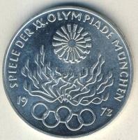 NSZK 1972C 10M Ag "Olimpia-láng" T:2