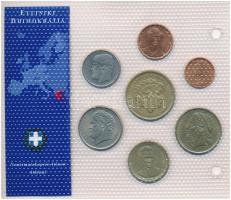 Görögország 1986-1994. 1D-100D (7xklf) "Európa utolsó pénzei" vákuumcsomagolt forgalmi sze...
