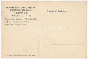 Budapest II. Hűvösvölgyi Park Pensió Részvénytársaság teniszpályája. Hidegkúti út 74-76. Hizlaló és ...