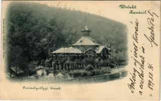 1899 (Vorläufer) Kassa, Kosice; Csermelyvölgyi kioszk. Szent-Istványi Júlia kiadása / kiosk, restaurant (EK)