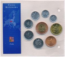 Csehország 1993-2004. 10h-50K (9xklf) "Európa utolsó pénzei" vákuumcsomagolt forgalmi szet...