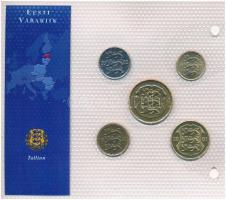 Észtország 1992-2003. 20s-5K (5xklf) "Európa utolsó pénzei" vákuumcsomagolt forgalmi szett...