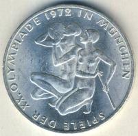 NSZK 1972J 10M Ag "Olimpia-játékosok" T:2/2+