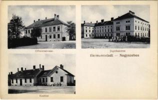 Nagyszeben, Hermannstadt, Sibiu; Offiziersmesse, Kantine, Jägerkaserne / laktanya. Jos. Drotleff / K.u.k. military barracks