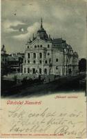 1900 Kassa, Kosice; Nemzeti színház. Podleszny felvétele. Breitner Mór kiadása / theatre (EK)