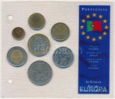 Portugália 1986-1997. 1Esc-200Esc (7xklf) Európa utolsó pénzei vákuumcsomagolt forgalmi szett T:1-2 Portugal 1986-1997. 1 Escudo - 200 Escudos (7xdiff) Europes last coins coin set in vacuum packing C:UNC-XF
