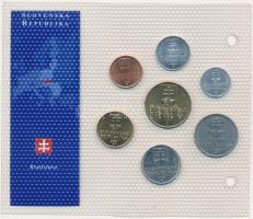 Szlovákia 1995-2002. 10h-10K (7xklf) "Európa utolsó pénzei" vákuumcsomagolt forgalmi szett...
