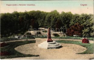 Ungvár, Uzshorod, Uzhhorod, Uzhorod; Wagner emlék a Neviczkei várparkban / military monument in Nevytske castle park