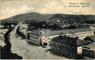 1922 Beregszász, Berehove, Berehovo; Attila utca / street