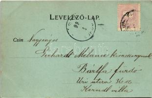 1899 (Vorläufer) Kassa, Kosice; Klobusiczky utca, Urbán üzlete. Breitner Mór kiadása / street view, ...