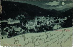 1899 (Vorläufer) Trencsénteplic, Trencianske Teplice; látkép / general view (fl)