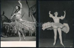 cca 1960 Csinády Dóra (1925- ) táncosnő, balettművész, 2 db pecséttel jelzett (MTI, Tormai Andor) fotó, 12x9 cm