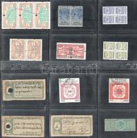 Indiai feudális államok illetékbélyegei az 1930-as, 1940-es évekből kb 50-60 db