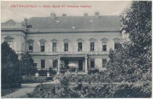 Zsitvaújfalu, Nová Ves nad Zitavou; Keltz Gyula kir. kamarás kastélya / castle