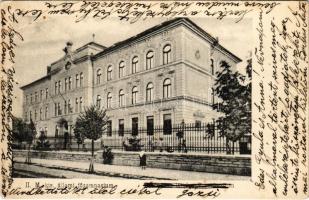 1905 Dés, Dej; M. kir. Állami főgimnázium / grammar school (lyuk / pinhole)
