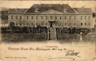 1901 Sepsiszentgyörgy, Sfantu Gheorghe; Vármegyeháza. Benkő Mór kiadása / county hall (b)
