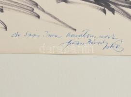 Szász Károly István (1909-1979): Tihany, 1964. Filctoll, papír, jelzett, lap teteje kartonra kasíroz...