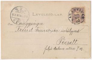 1900 Ivándárda, férfi kerékpárral. photo