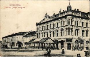 1912 Komárom, Komárnó; Ferenc József rakpart / street