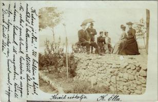 1902 Verőce, Nógrádverőce; hölgyek és urak. photo (fl)