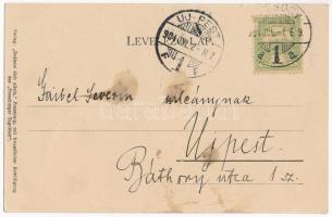 1904 Pozsony, Pressburg, Bratislava; Pozsonyi napilap montázs reklámlapja. Bediene dich allein / Pre...