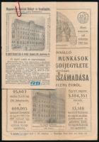 1909 Magyarországi Munkások Rokkant- és nyugdíjegylete beszámolója, ismertetője 32 p + 16 p.