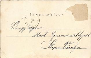 1899 (Vorläufer) Hajdúböszörmény, Görögkatolikus templom, Szegénymenház, Fő utca, piac, Újvárosi utc...