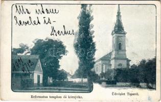 1901 Tass, Református templom és környéke (EK)
