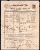 cca 1890 3 db marhalevél