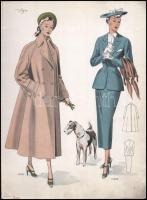 cca 1920-1940 Atelier Sogra bécsi divat cég kiadványa, angol és francia nyelven, 3-17 p. Benne 10 sz...