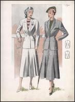 cca 1920-1940 Atelier Sogra bécsi divat cég kiadványa, angol és francia nyelven, 3-17 p. Benne 10 sz...