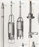 cca 1880 Fúrók, menetmetszők. Nagy méretű litográfia 45x55 cm