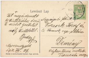 1910 Morvamogyoród, Moravské Lieskové; Evangélikus templom, Szövetkezeti üzlet, utca, Singer Jónás v...