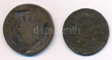 Görögország 1846. 10L Cu + 1882A 10l Cu "I. György" T:3- ü.
Greece 1846. 10 Lepta Cu + 18...