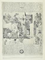 Würtz Ádám (1927-1994): Shakespeare illusztráció (Rómeó és Júlia VIII.), rézkarc-akvatinta, jelzés nélkül, jó állapotban, 40x30 cm
