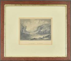 Rosa, Salvator (1615-1673) után metszette T. Heawood: Hajótörés, 1850-60 körül. Acélmetszet, papír, jelzett a metszeten. Üvegezett fa keretben. 12,5x18 cm.