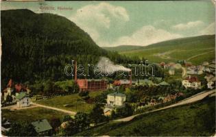 1909 Kraslice, Graslitz; Räumertal / valley, factory