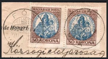 1922 2 db fuvarlevél, egyiken postabélyegekkel