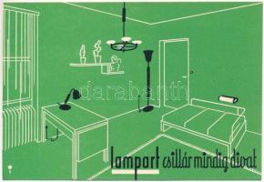 Lampart csillár mindig divat / Hungarian Bauhaus chandelier advertising card