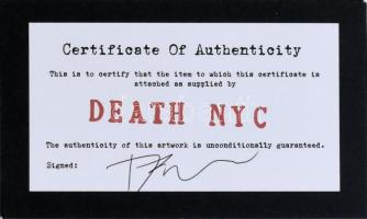 Death & Co. Artery NYC. Pop-art szitanyomat. sorszámozott, ceruzával jelzett 10/100, szárazpecsé...