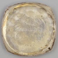 Ezüst (Ag) Kienzle férfi karóra, mechanikus szerkezettel, analóg kijelzős, bőrszíjjal, működik, kopo...