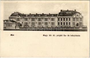 1918 Mór, M. kir. állami polgári fiú- és leányiskola. Reszler J. kiadása (EK)